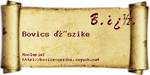 Bovics Őszike névjegykártya